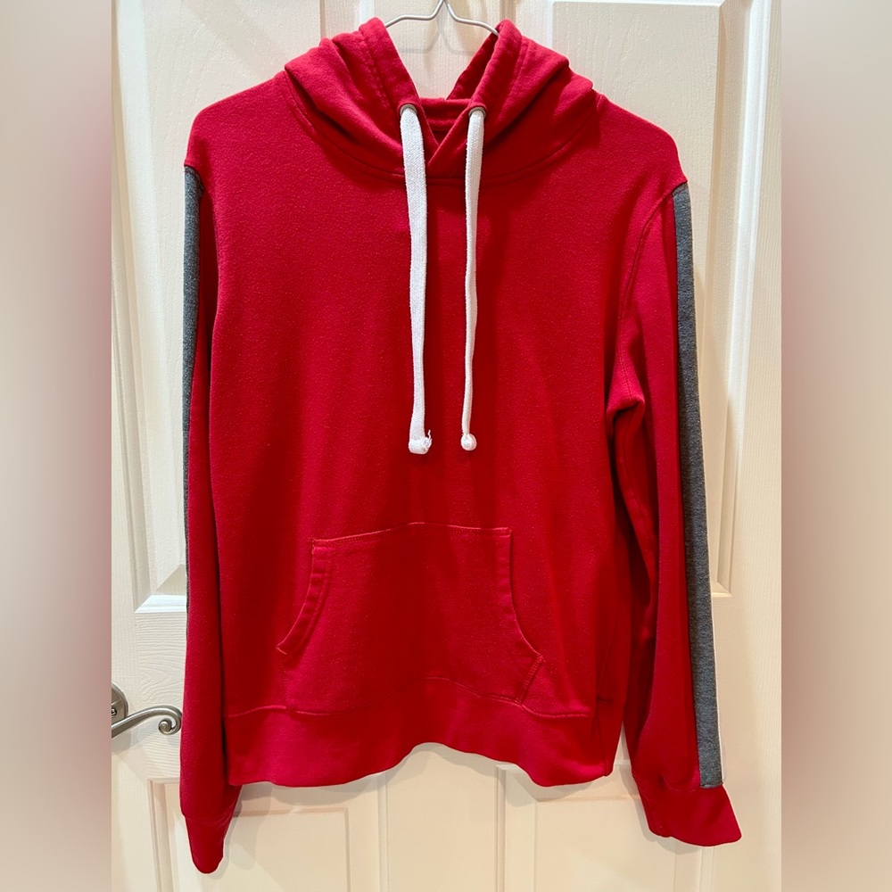 Red Reflex Hoodie, Size Medium, “LOVE” on Sleeves
